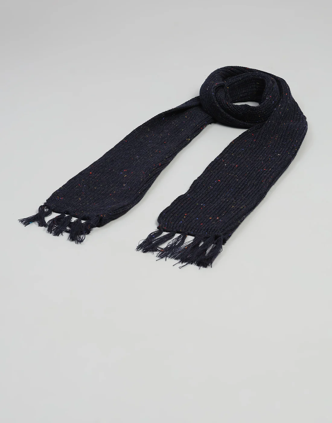 Women Navy Blue Printed Blend Wool Mufflers - Image 7