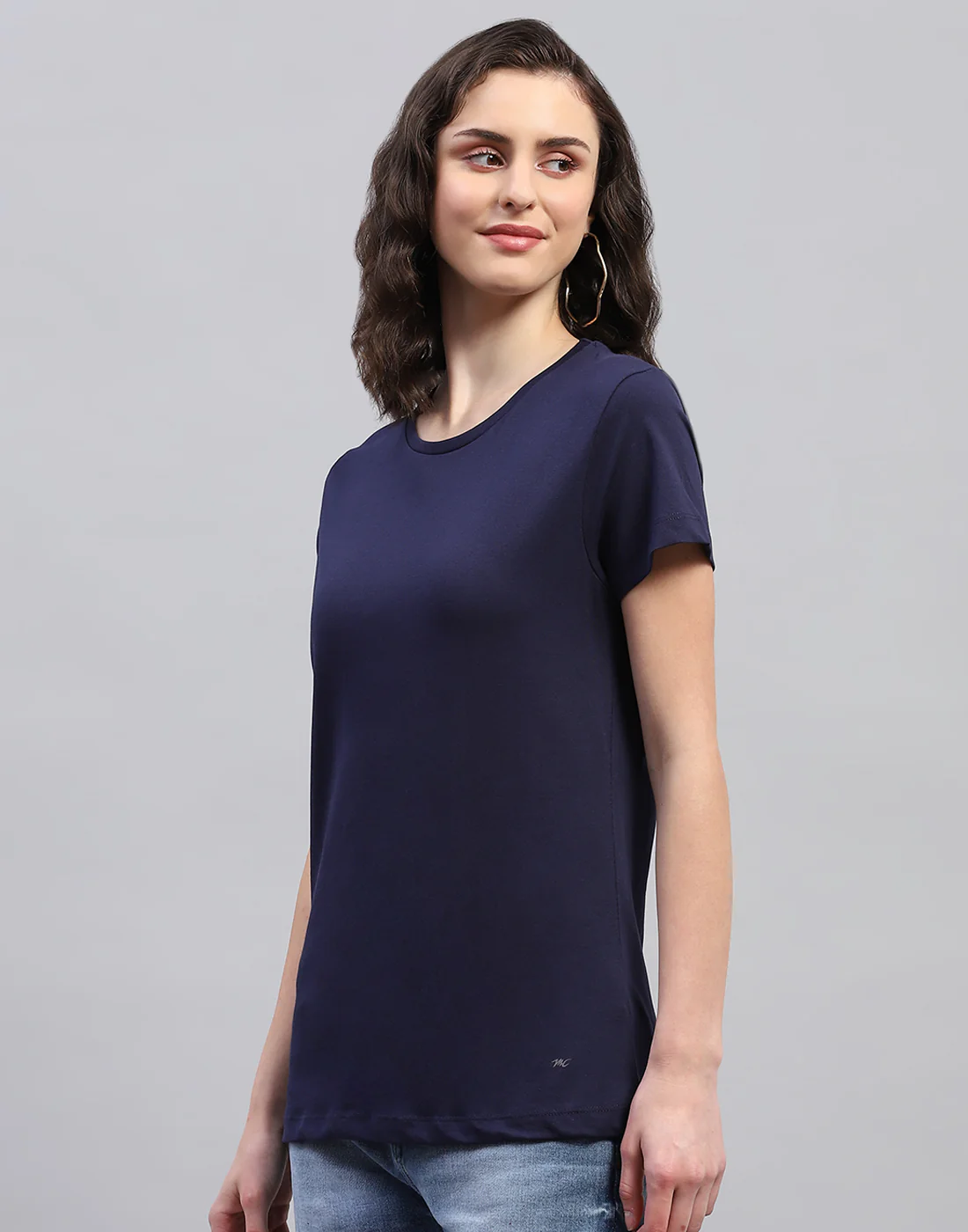 Women Navy Blue & Red Solid Round Neck Half Sleeve Top (Pack of 2) - Image 9