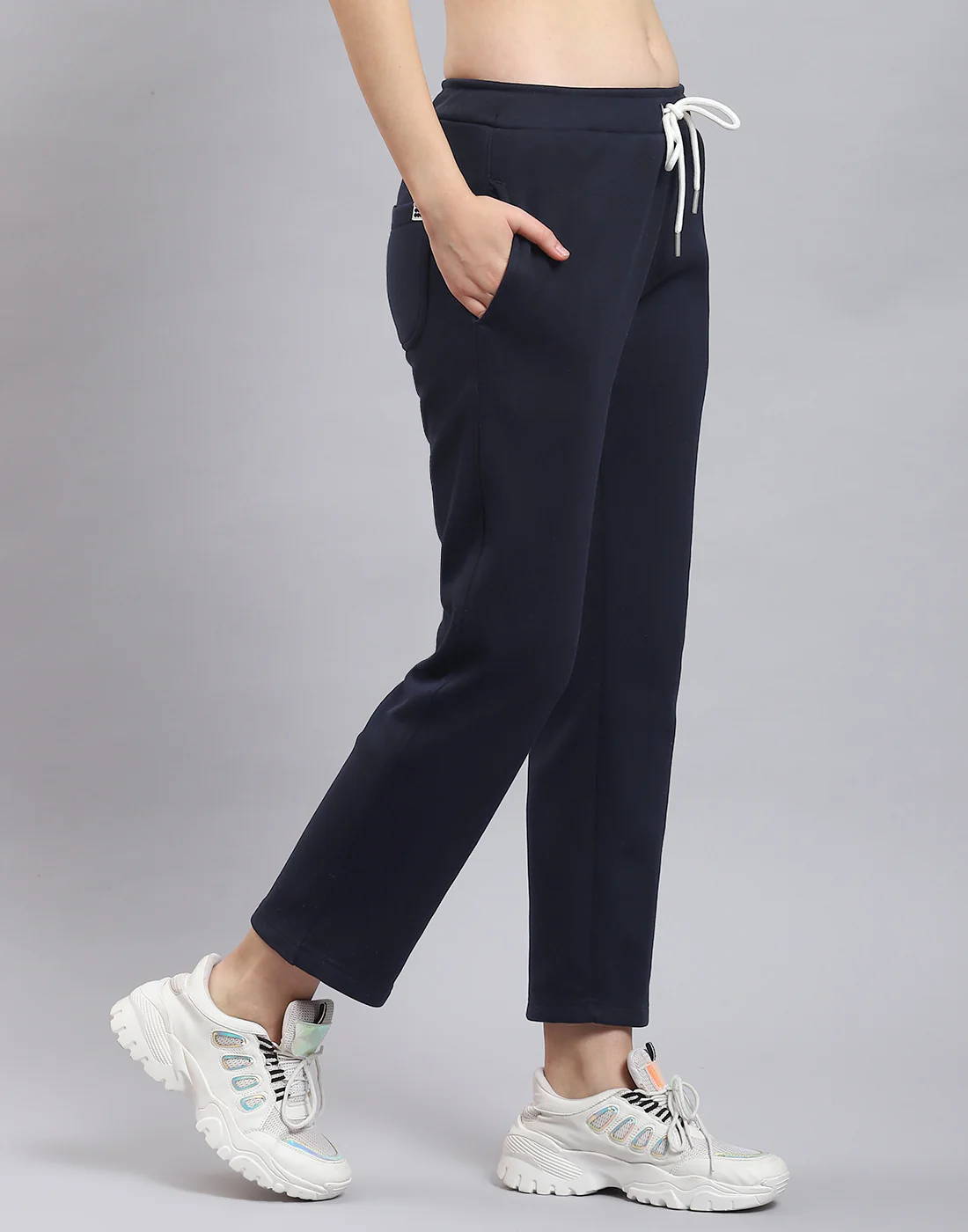 Rock.it Women Navy Blue Solid Regular Fit Winter Lower - Image 5