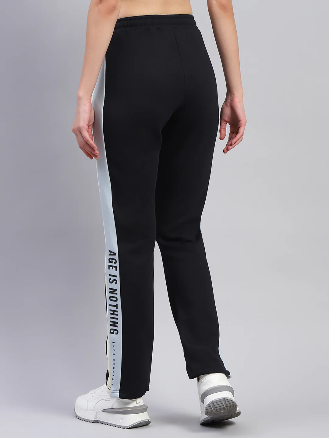 Women Navy Blue Solid Regular Fit Lower - Image 5