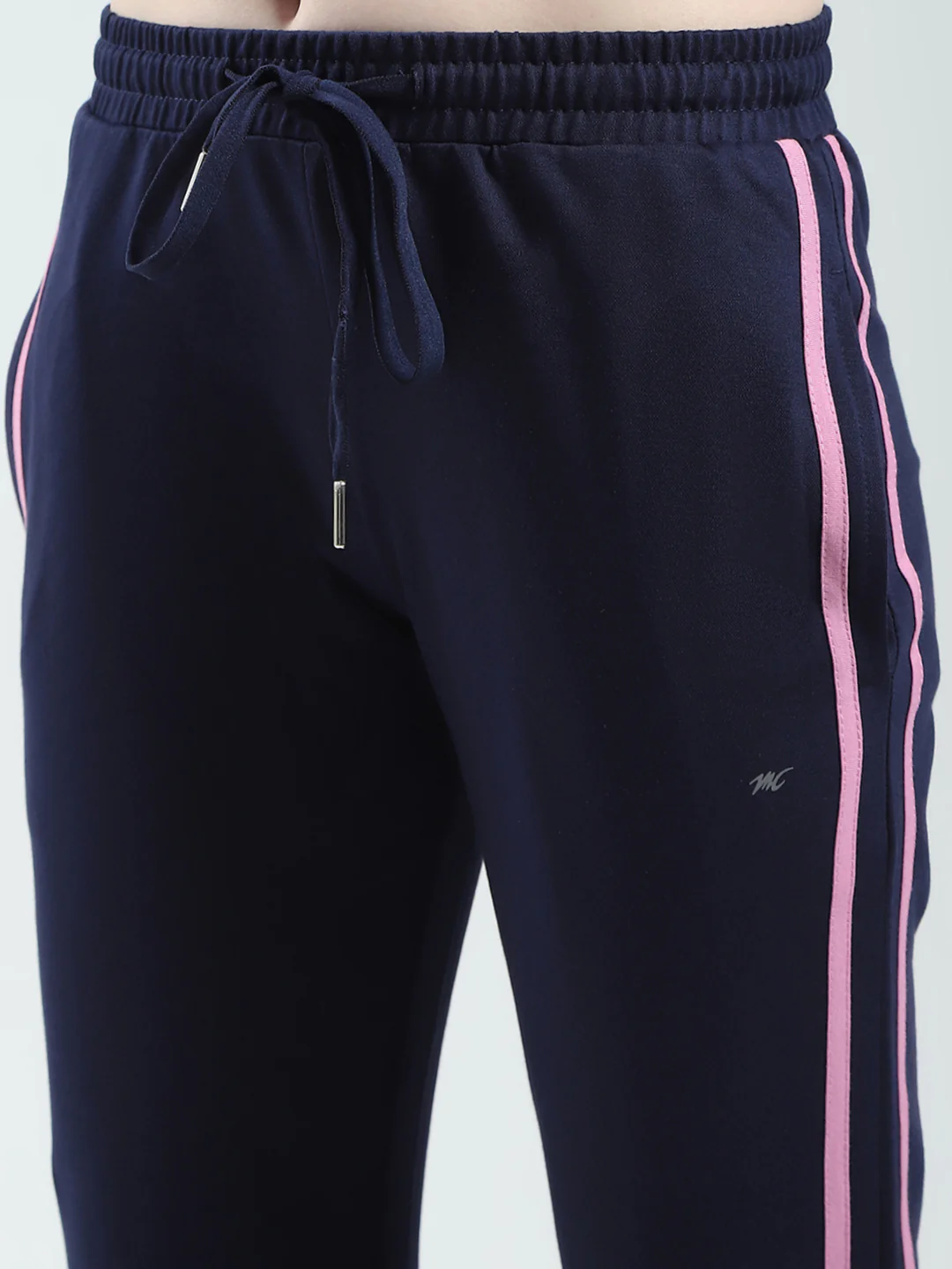 Women Navy Blue Solid Regular Fit Lower - Image 6