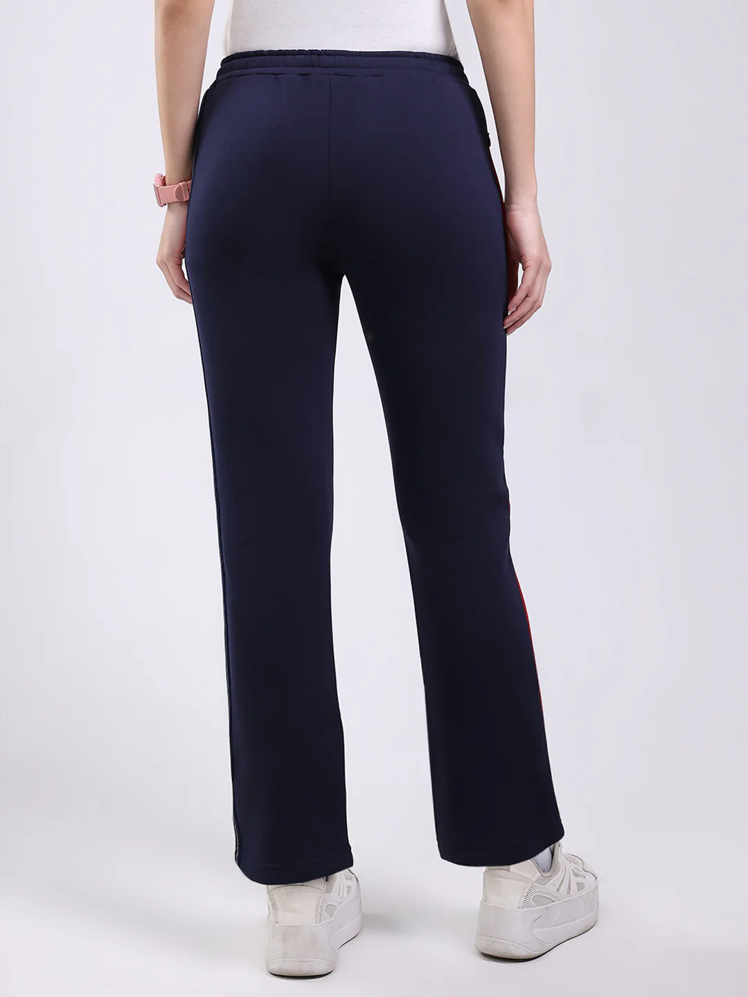 Women Navy Blue Solid Regular Fit Winter Lower - Image 5