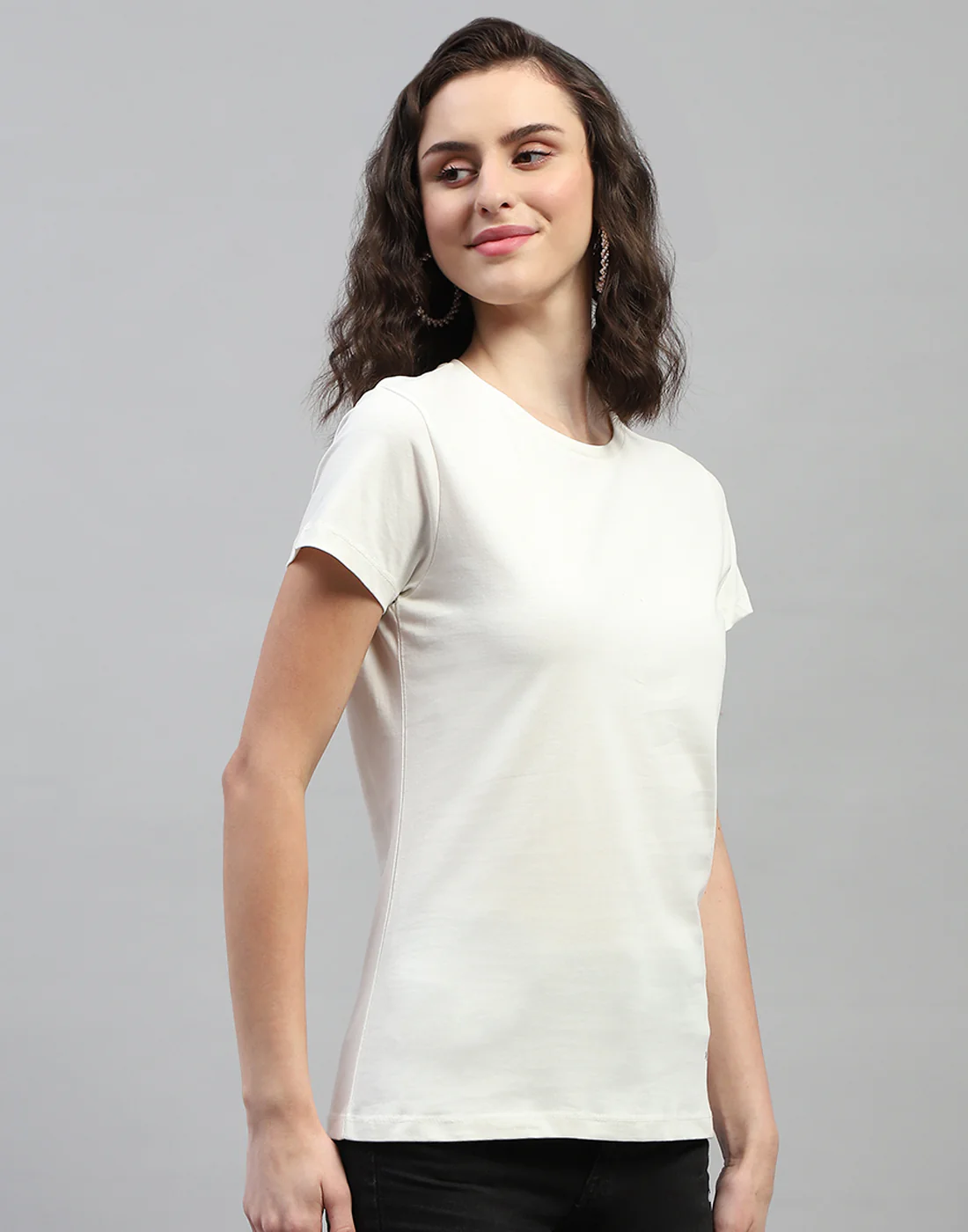 Women Off White & Pink Solid Round Neck Half Sleeve Top (Pack of 2) - Image 5
