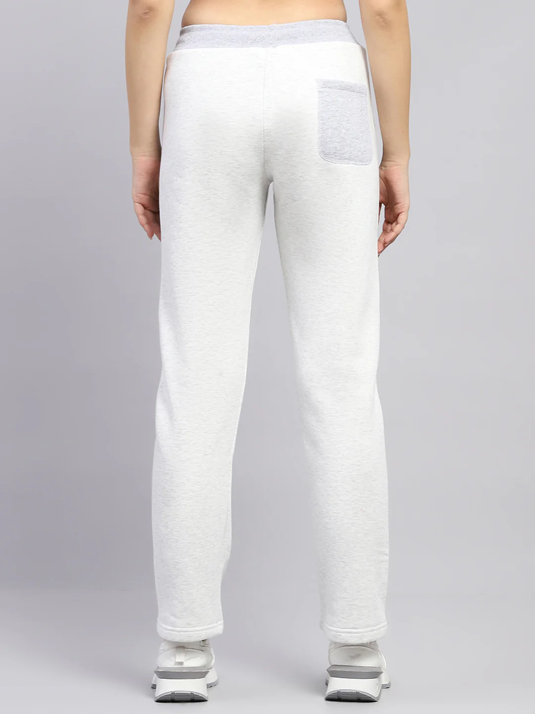 Women Off White Solid Regular Fit Lower - Image 5