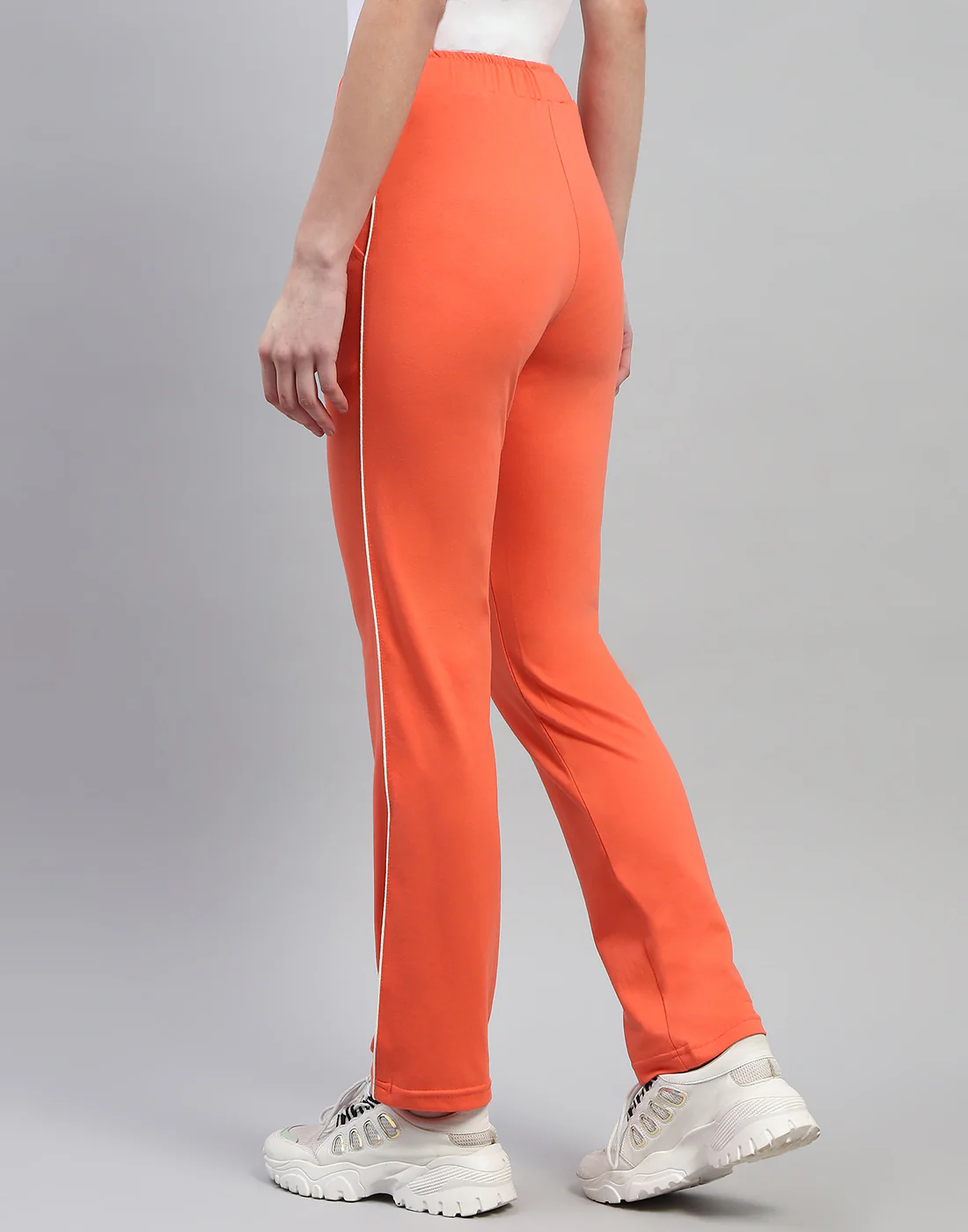 Women Orange Solid Regular Fit Lower - Image 6