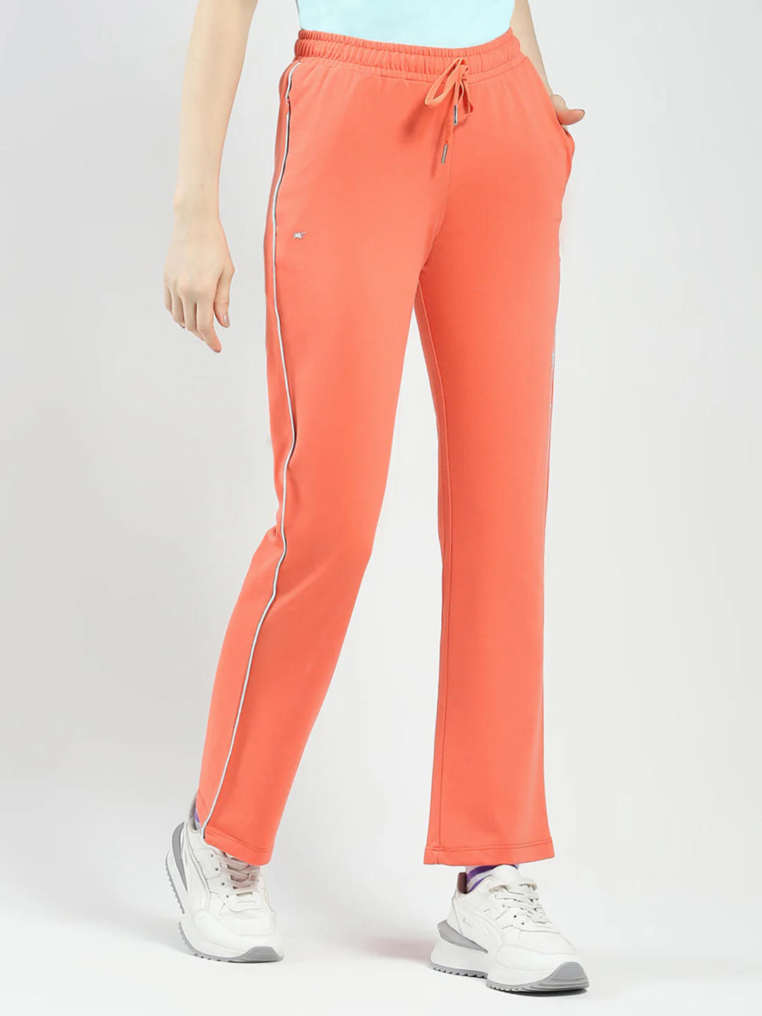 Women Orange Solid Regular Fit Lower - Image 5