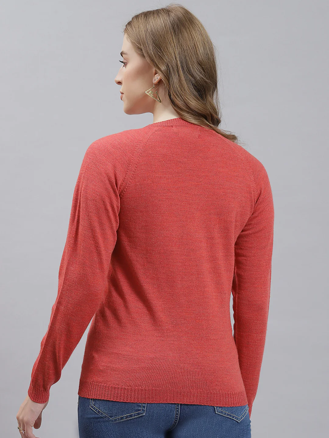 Women Peach Solid Cardigan - Image 5