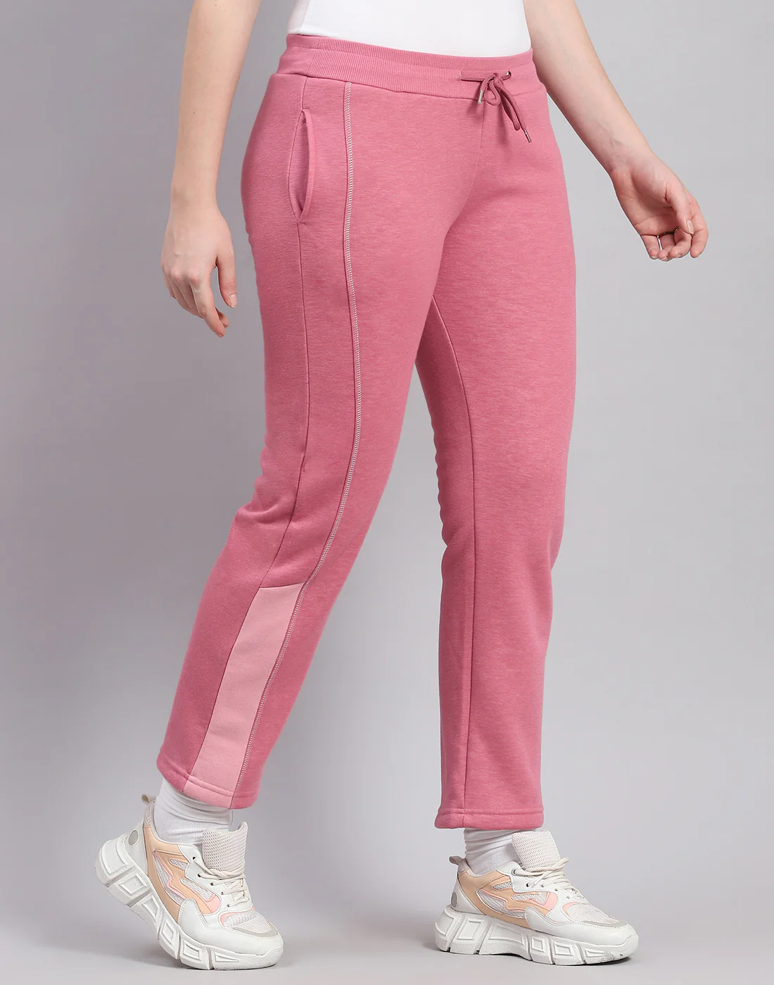 Women Peach Solid Regular Fit Winter Lower - Image 4