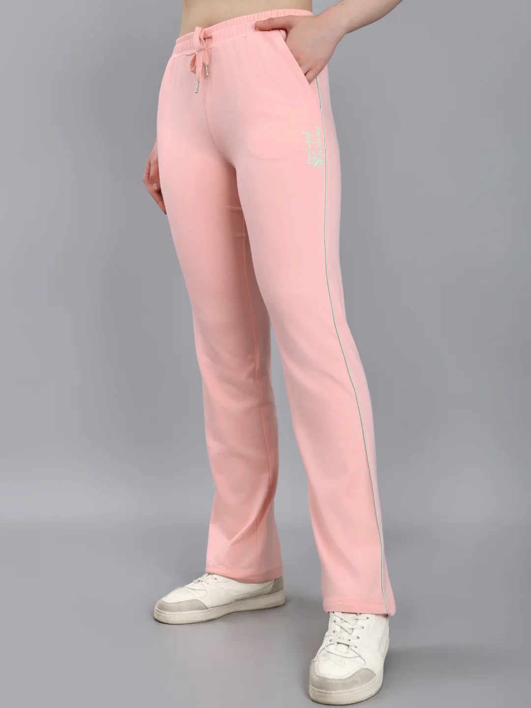 Women Peach Solid Regular Fit Lower - Image 2