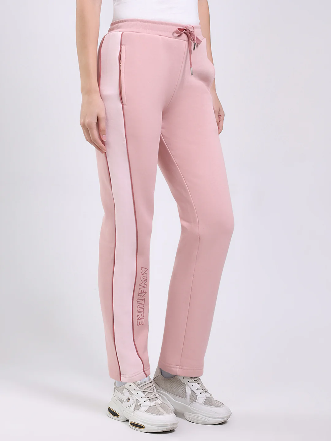 Women Peach Solid Regular Fit Winter Lower - Image 4