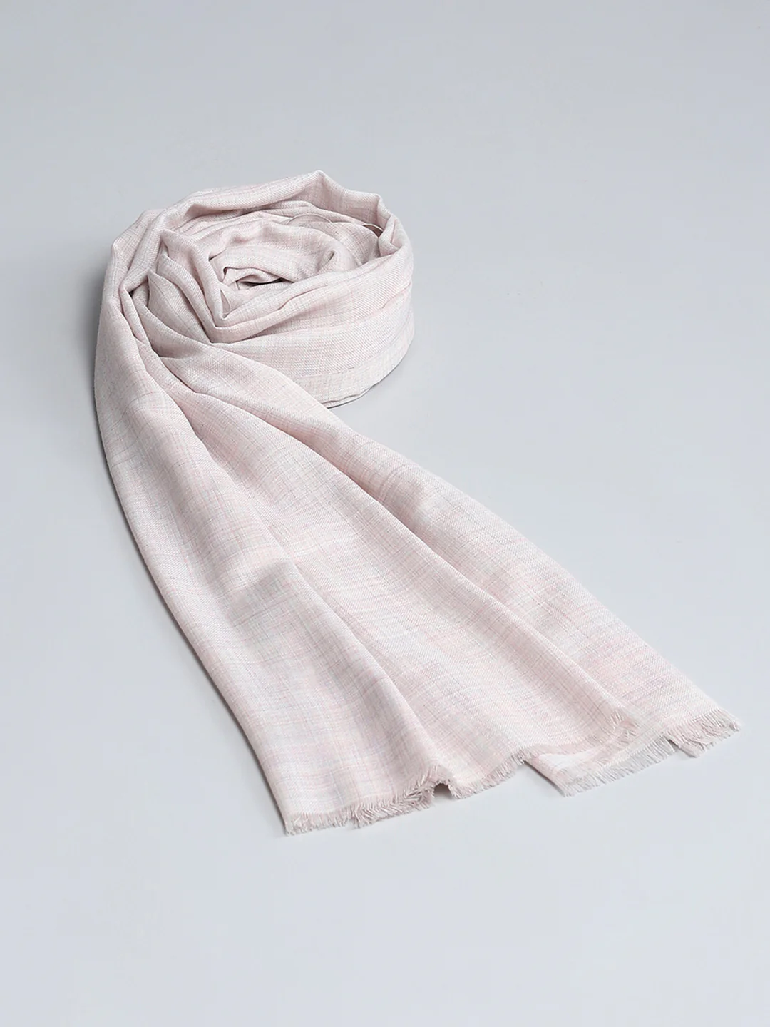 Women Peach Solid Shawl - Image 5