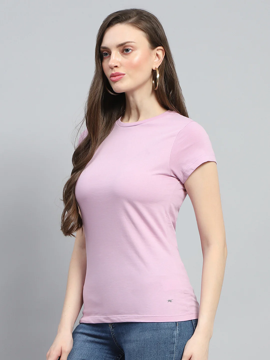 Women Pink & Green Solid Round Neck Half Sleeve Top 2Pc Set - Image 4