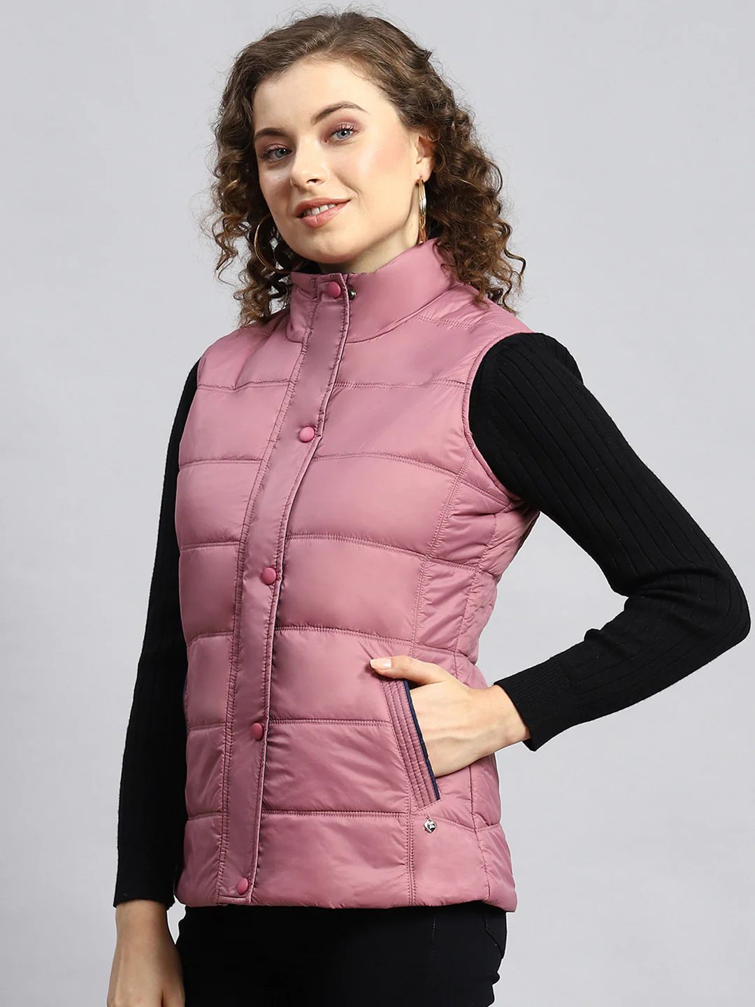 Women Pink Printed Jacket - Image 4