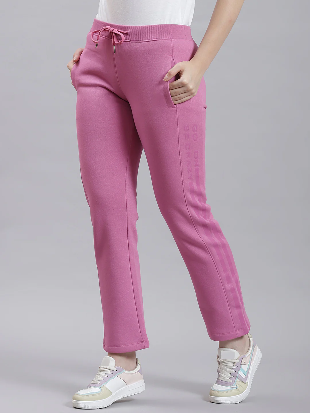 Women Pink Printed Winter Lower - Image 4