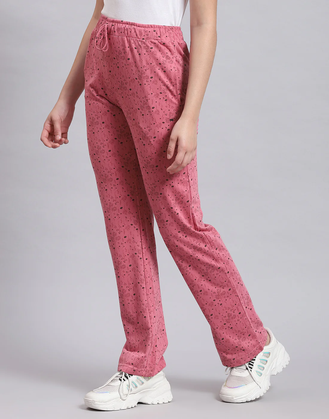 Women Pink Printed Regular Fit Lower - Image 3