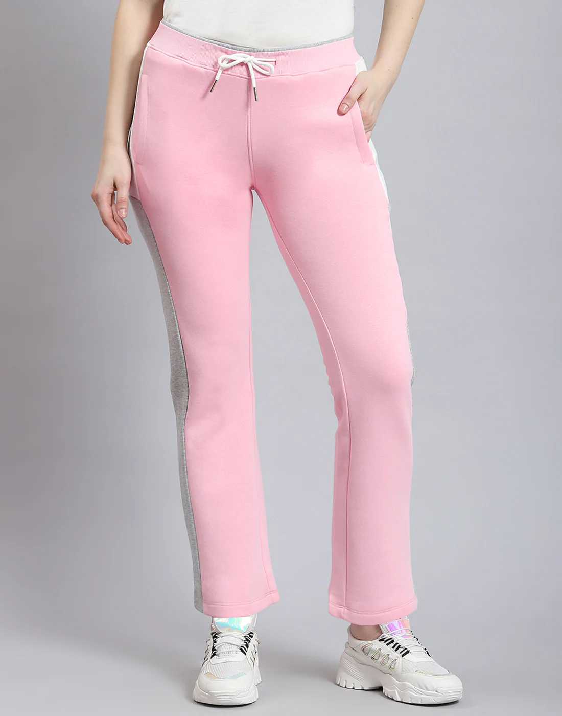 Women Pink Printed Regular Fit Winter Lower - Image 2