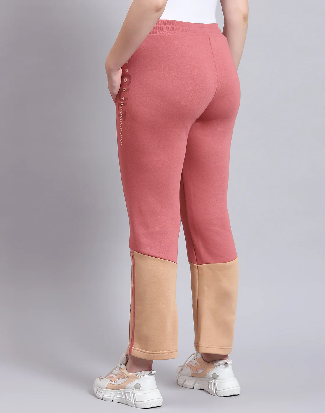 Women Pink Printed Regular Fit Winter Lower - Image 2
