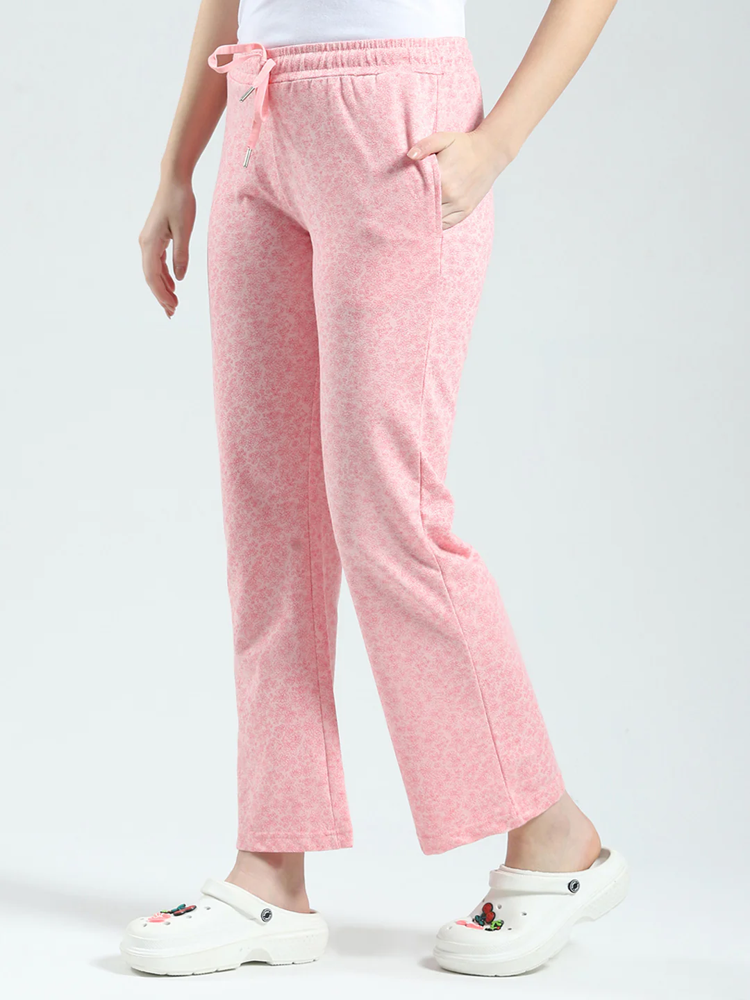 Women Pink Printed Regular Fit Lower - Image 3