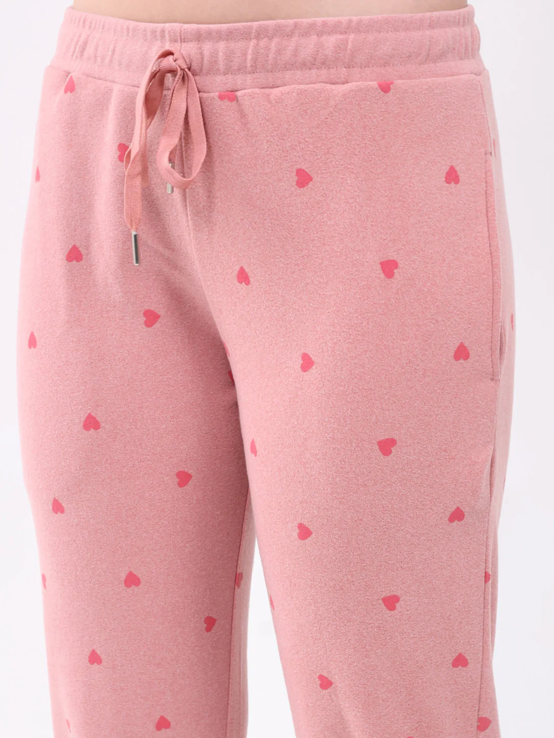 Women Pink Printed Round Neck Full Sleeve Lower Set - Image 8