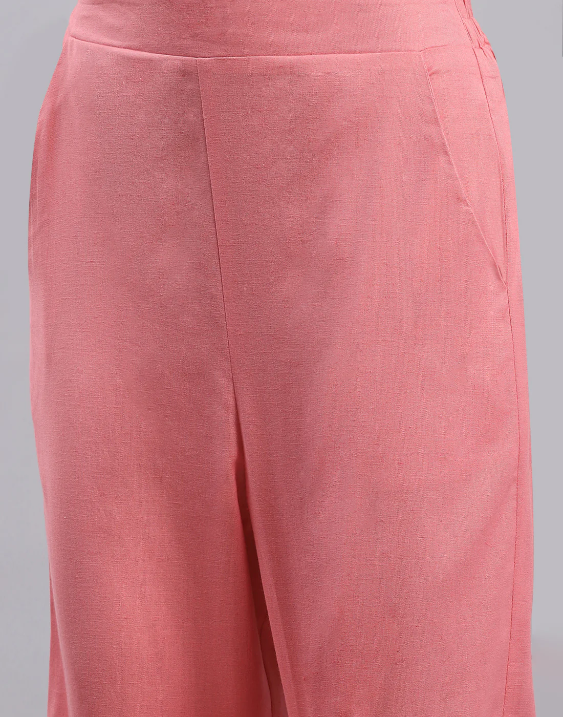 Women Pink Printed Spread Collar Half Sleeve Cords Set - Image 7