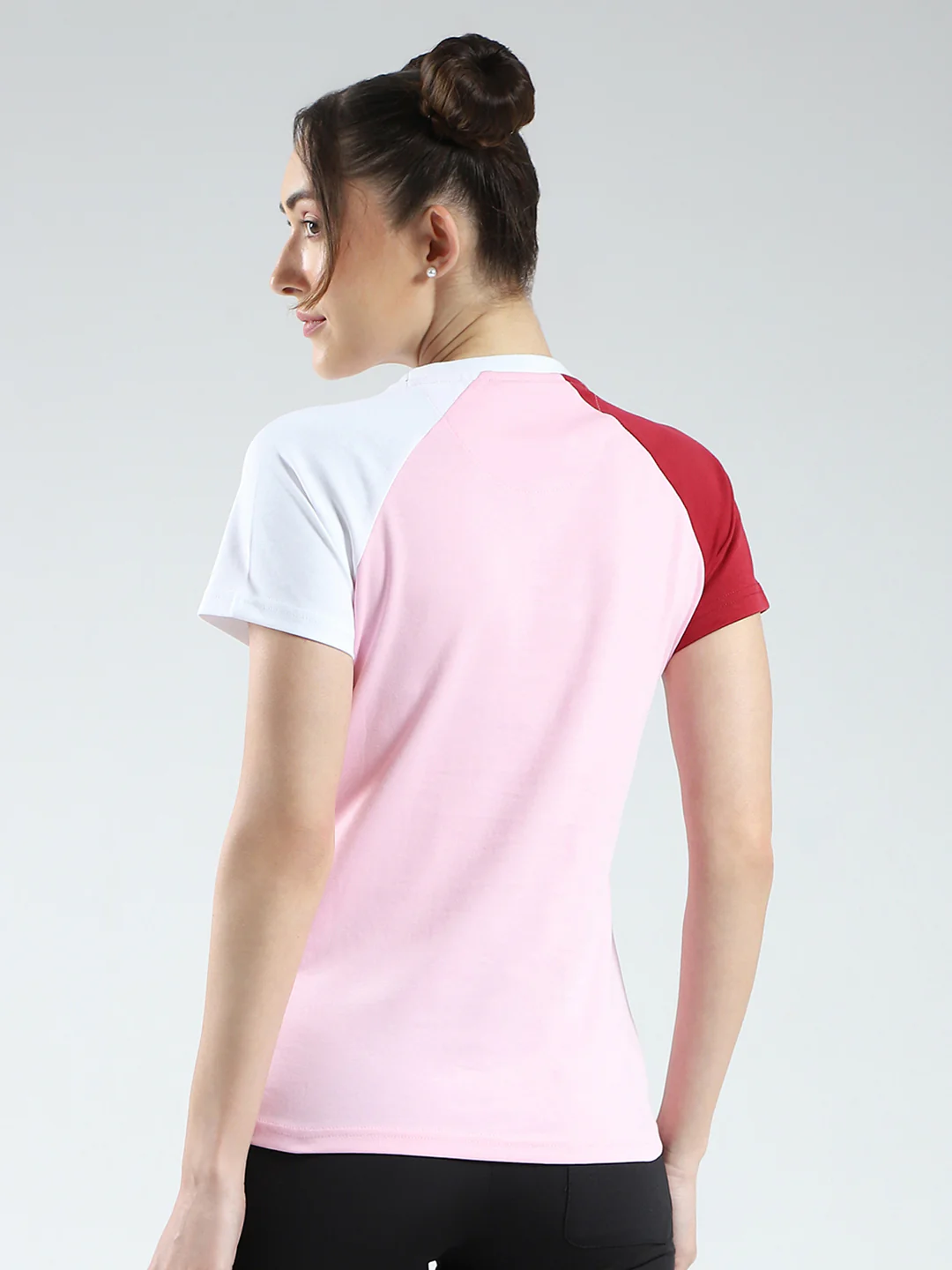 Rock.it Women Pink Printed Round Neck Half Sleeve Top - Image 5
