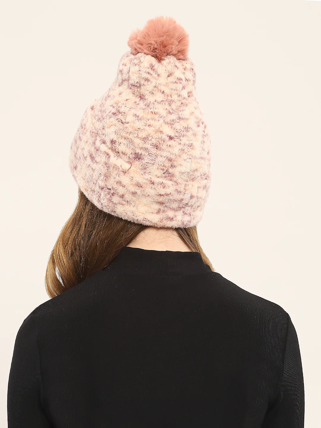 Women Pink Self Design Cap - Image 5