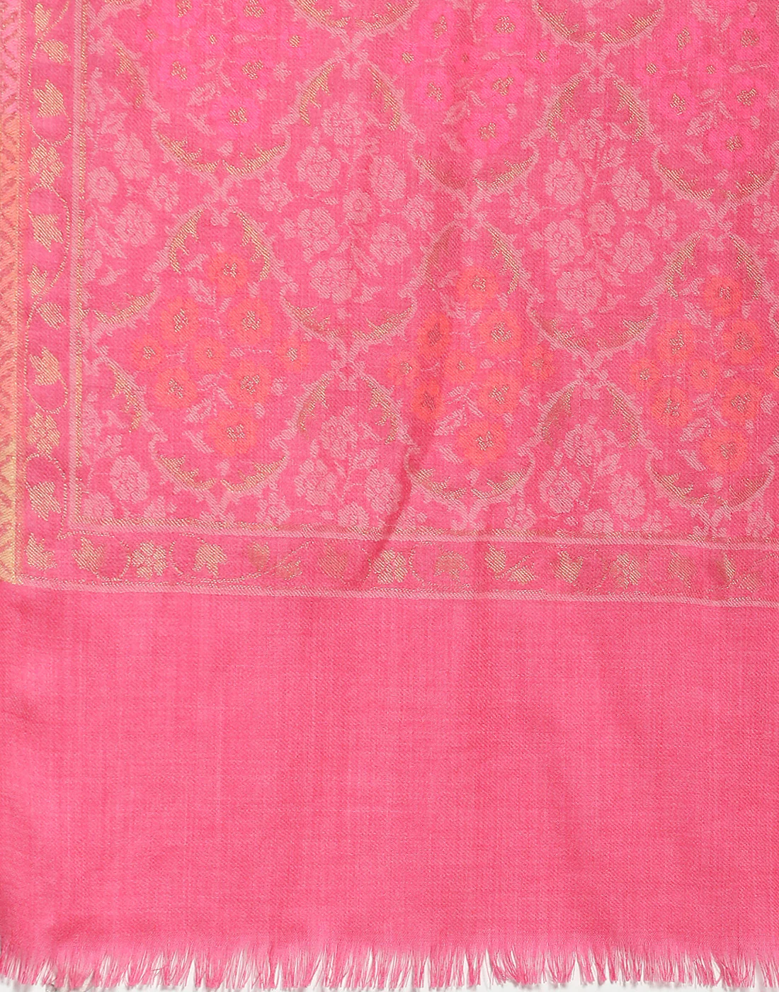 Women Pink Self Design Shawl - Image 6