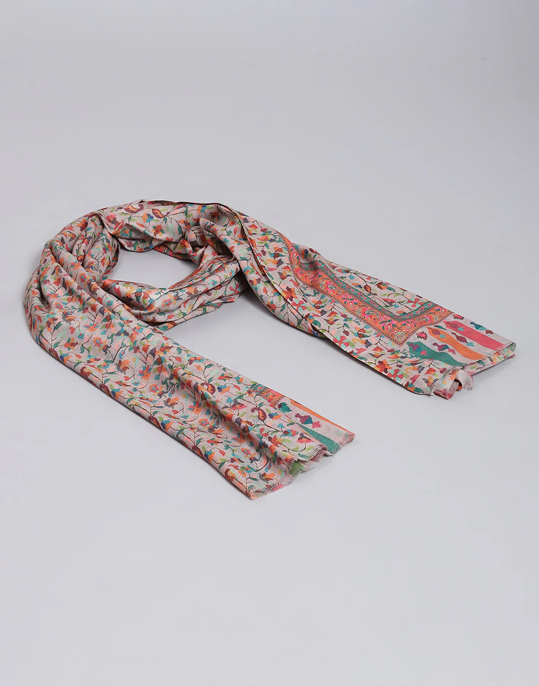 Women Pink Self Design Stole - Image 6