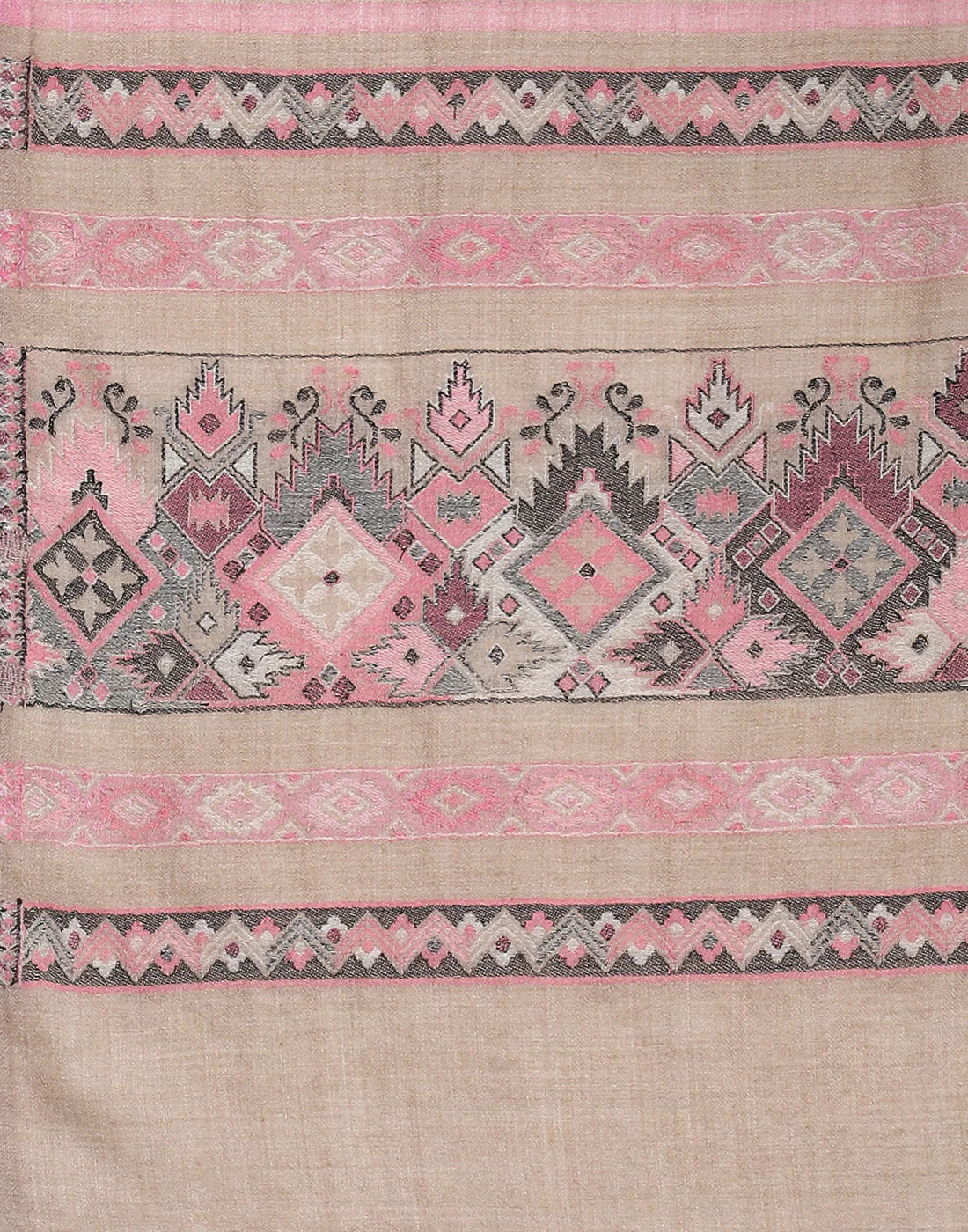 Women Pink Self Design Stole - Image 8