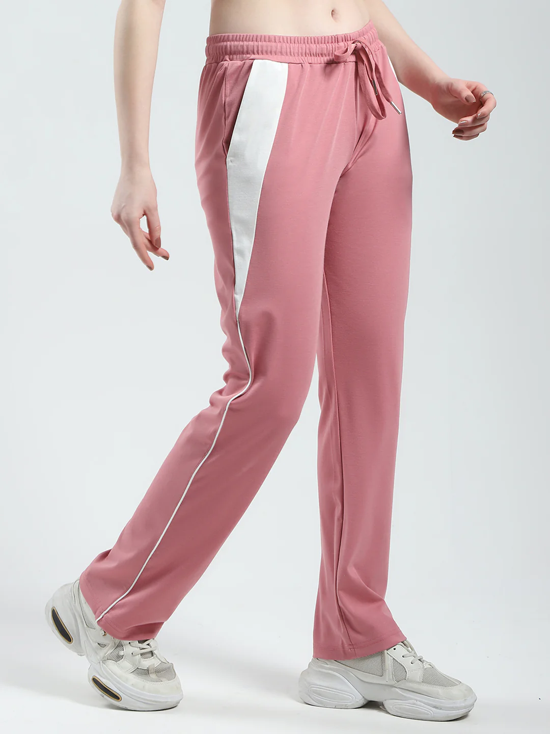 Women Pink Solid Regular Fit Lower - Image 4