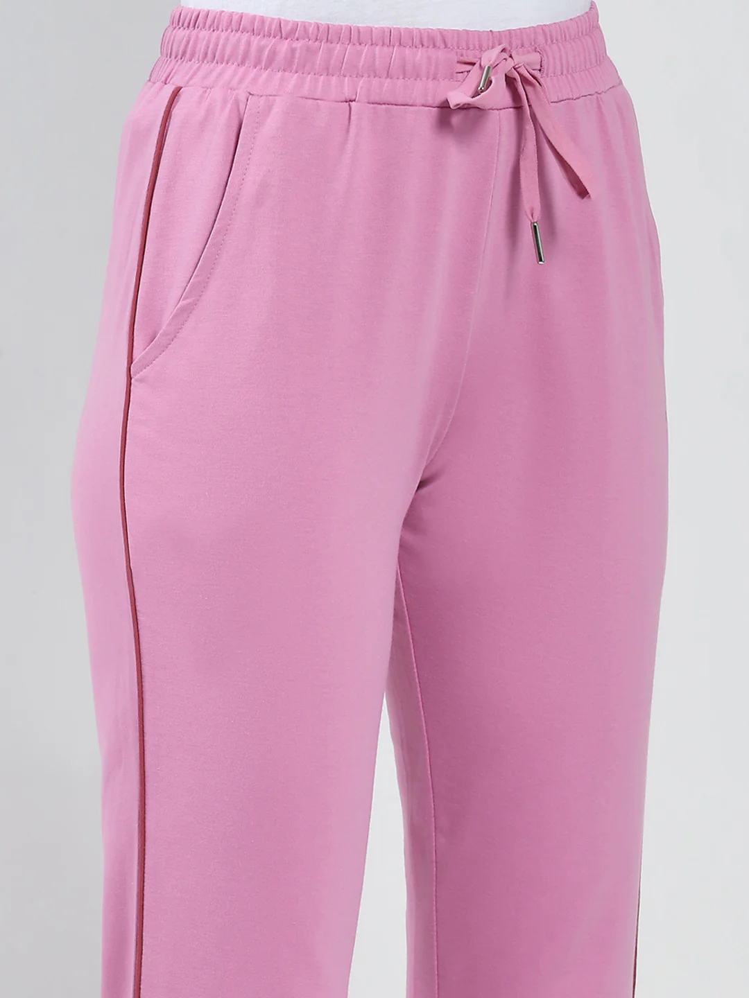 Women Pink Solid Regular Fit Lower - Image 6