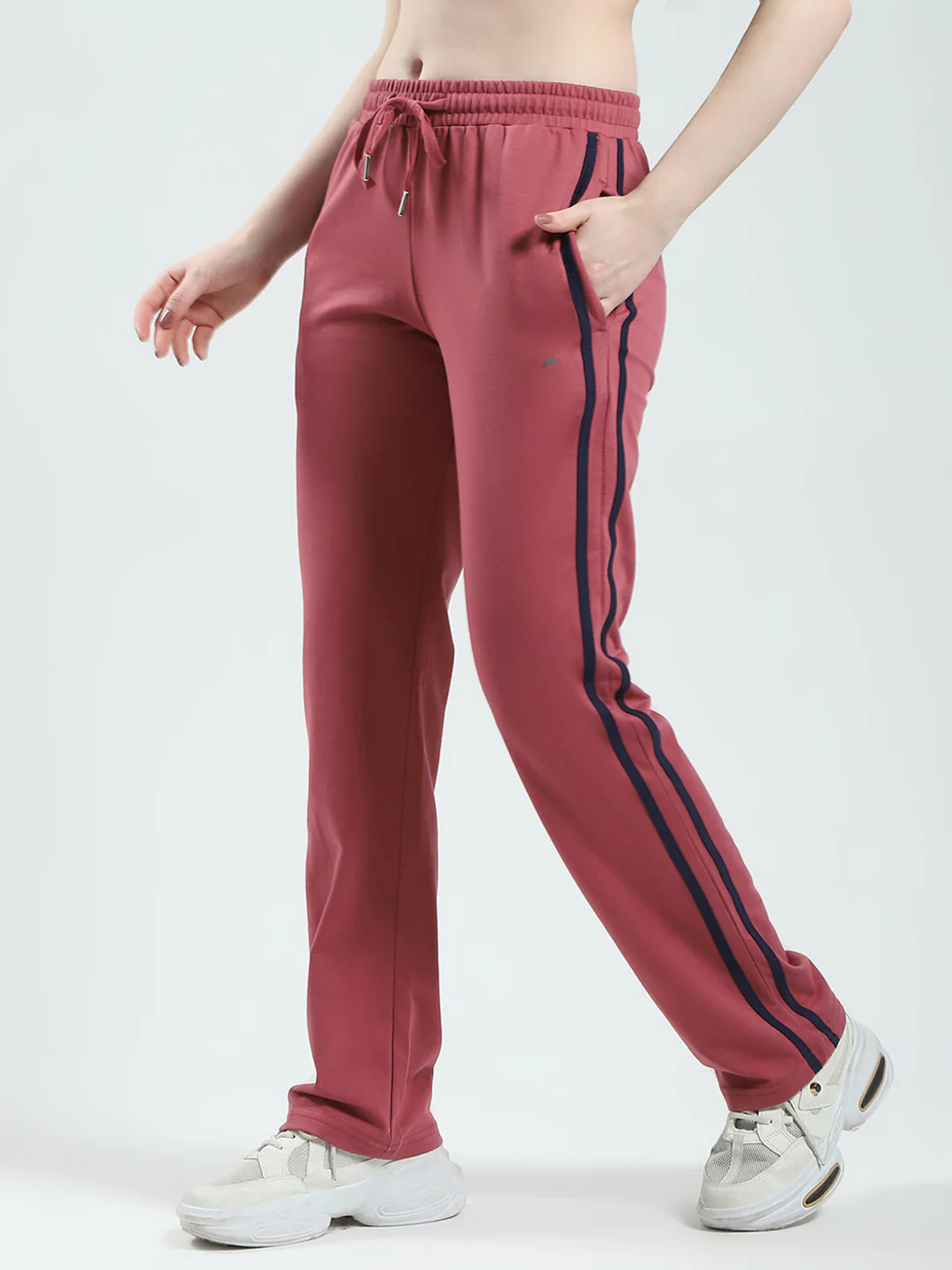 Women Pink Solid Regular Fit Lower - Image 3