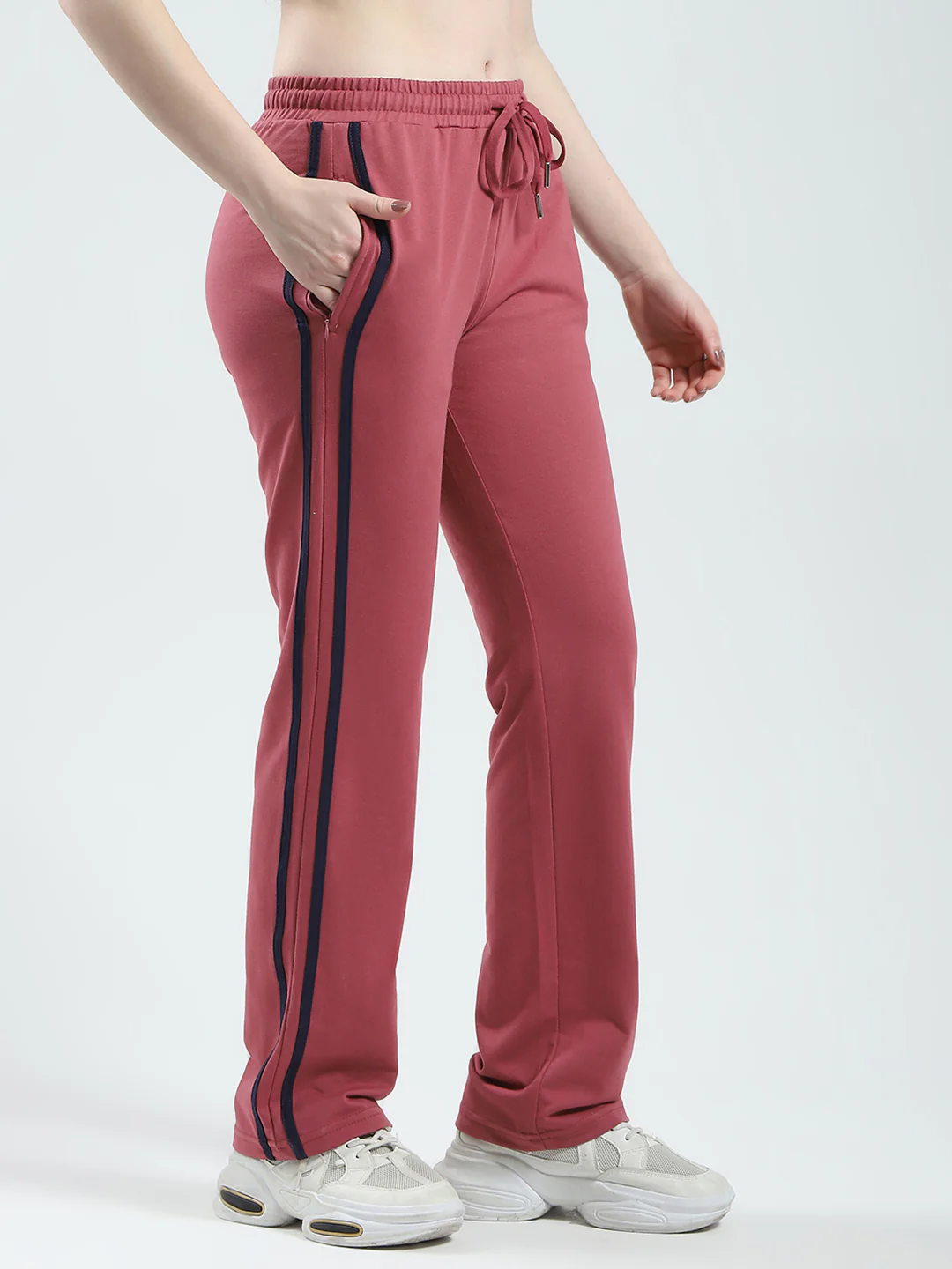 Women Pink Solid Regular Fit Lower - Image 4