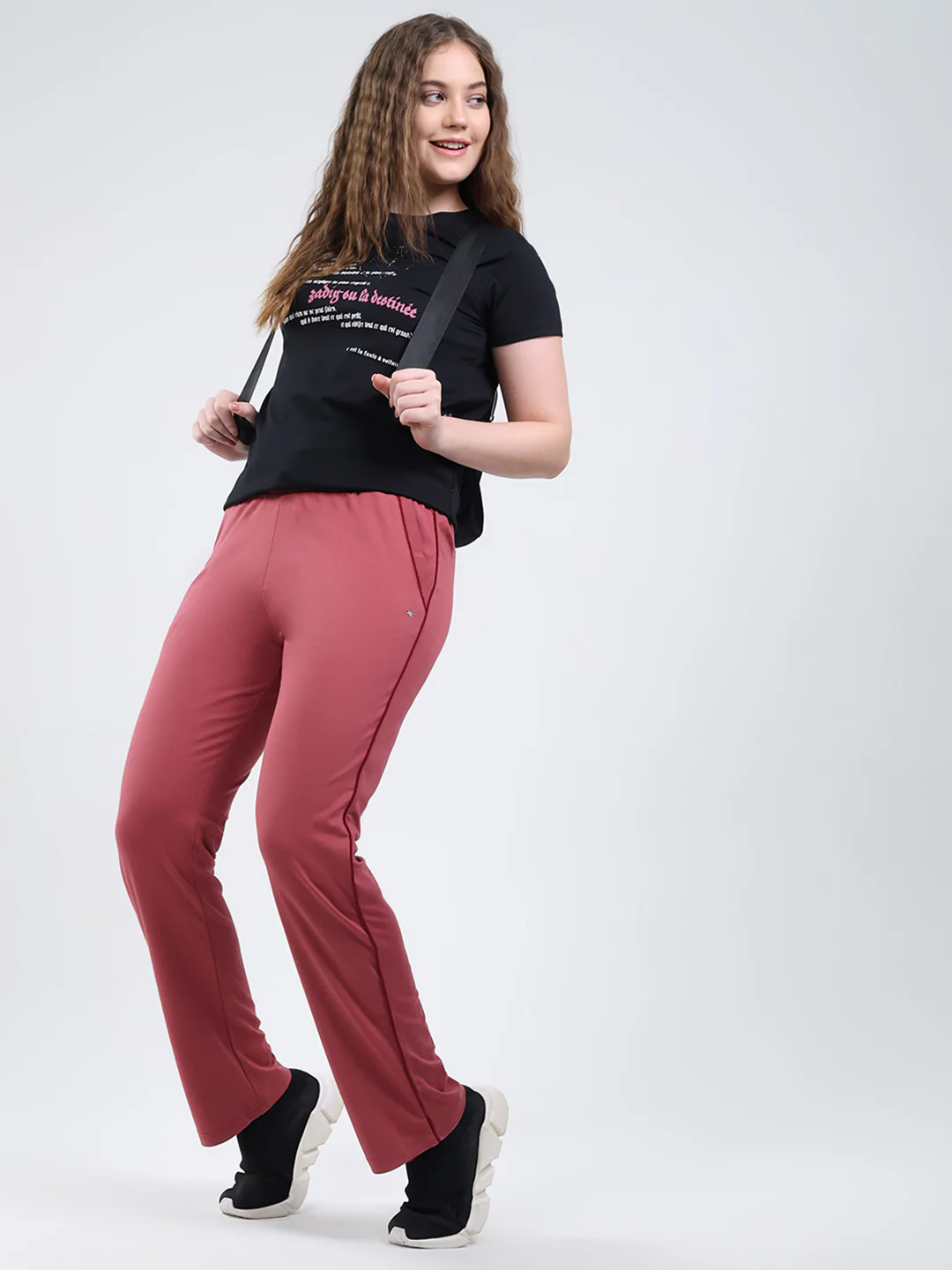 Women Pink Solid Regular Fit Winter Lower - Image 2