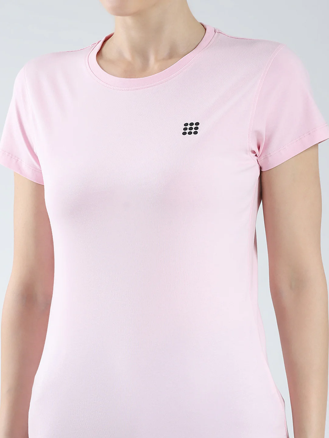 Rock.it Women Pink Solid Round Neck Half Sleeve Top - Image 6