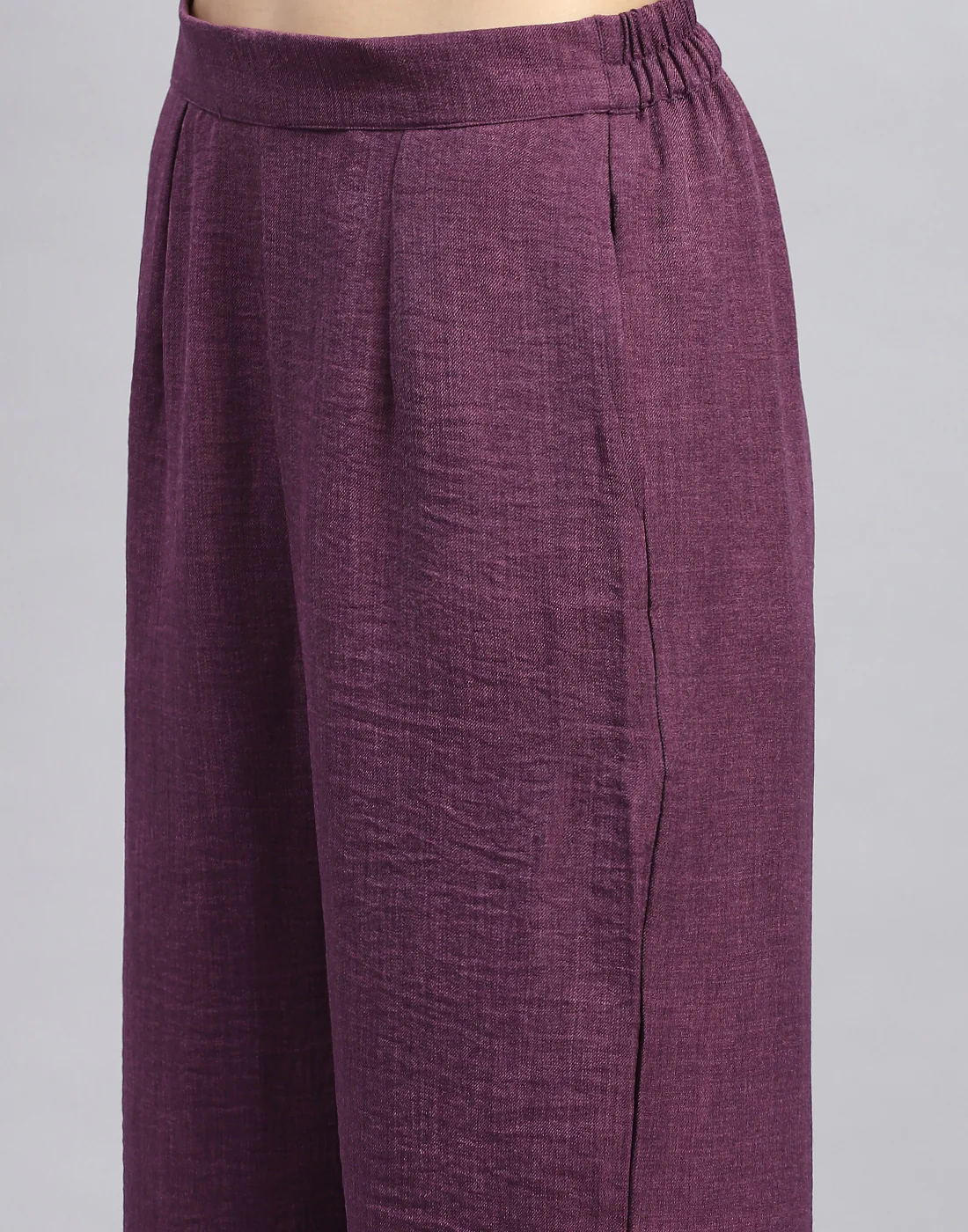 Women Purple Floral Print Collar Neck Sleeveless Cords Set - Image 8