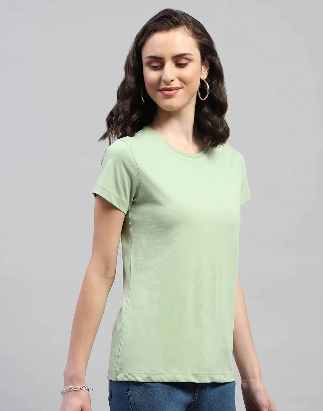 Women Purple & Olive Solid Round Neck Half Sleeve Top (Pack of 2) - Image 5
