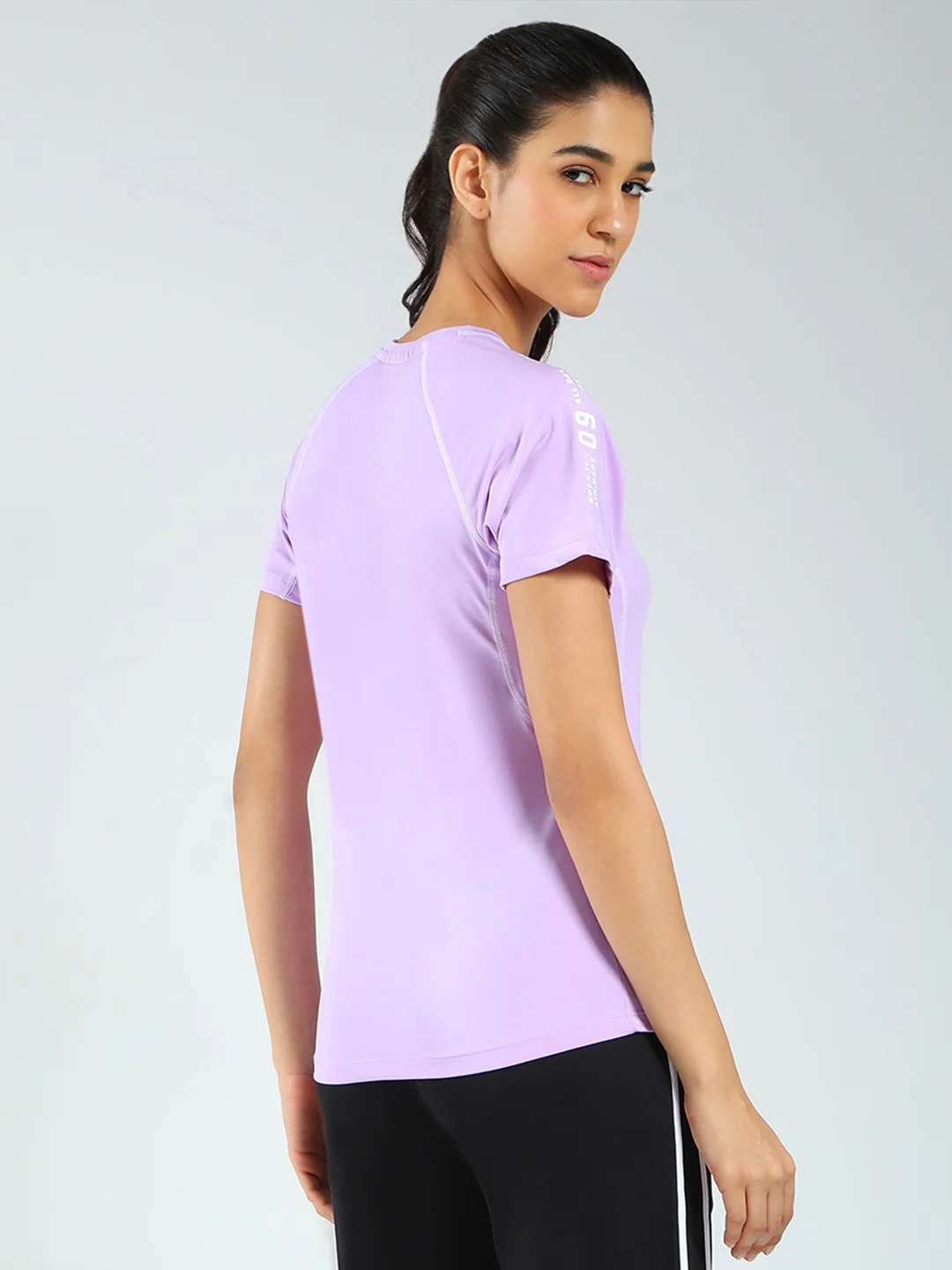 Rock.it Women Purple Printed Round Neck Half Sleeve Top - Image 5