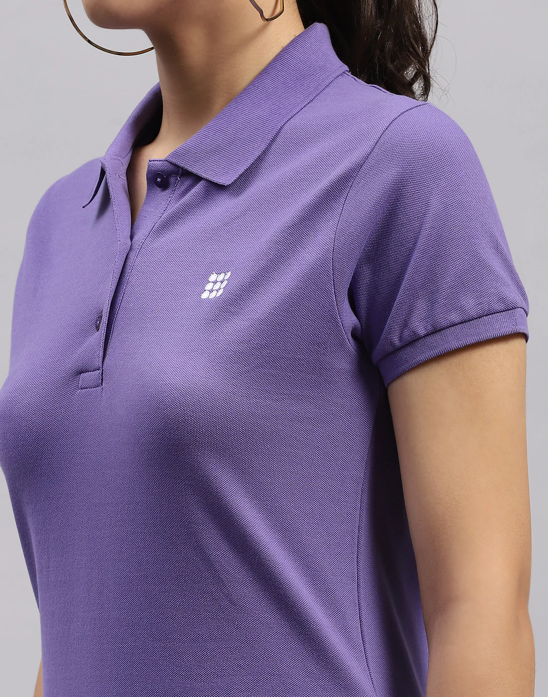 Rock.it Women Purple Solid Polo Collar Half Sleeve T Shirt - Image 7