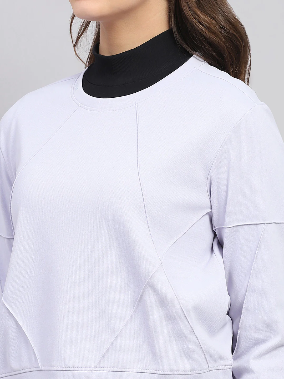 Rock.it Women Purple Solid Round Neck Full Sleeve Sweatshirt - Image 6