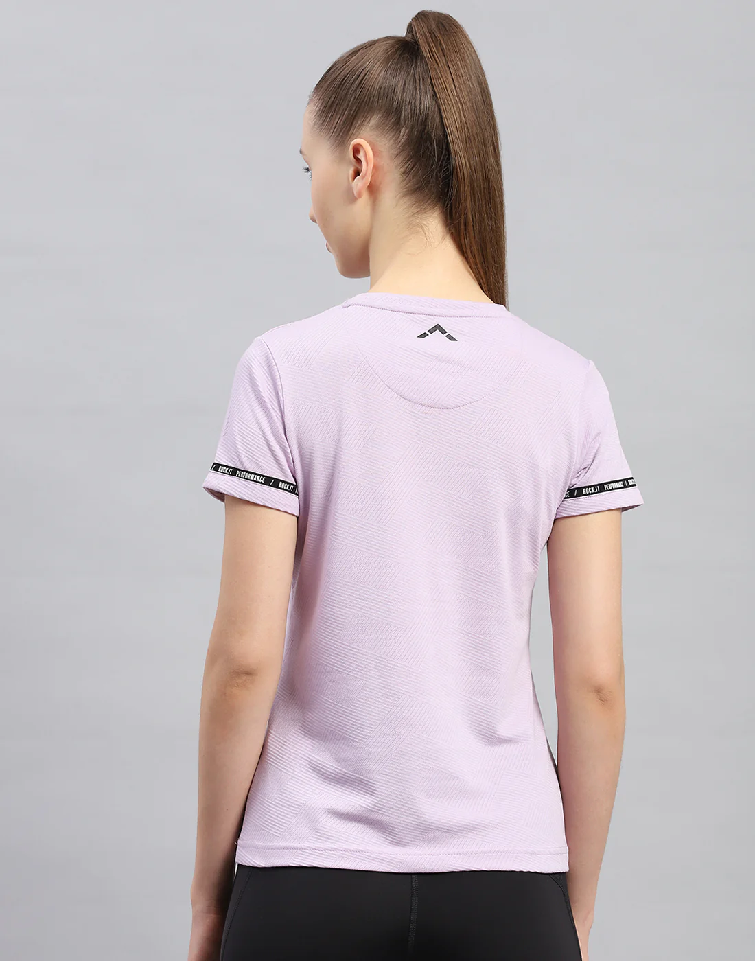 Rock.it Women Purple Solid Round Neck Half Sleeve Top - Image 5
