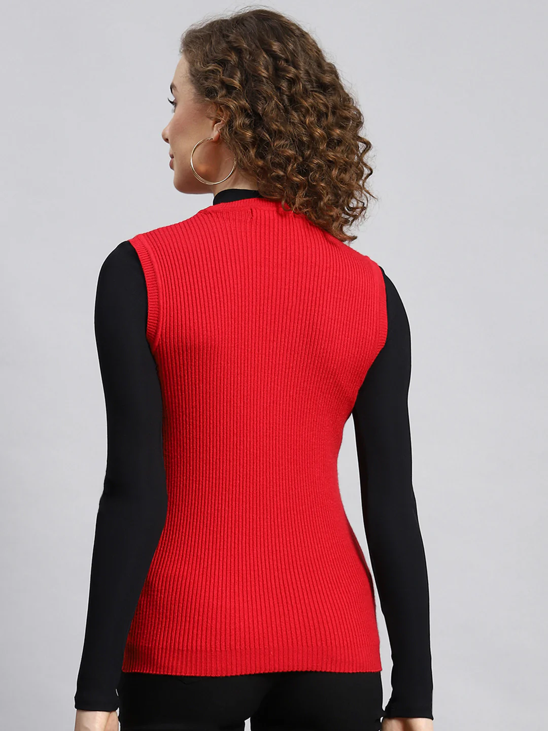 Women Red Solid Sceavy - Image 5