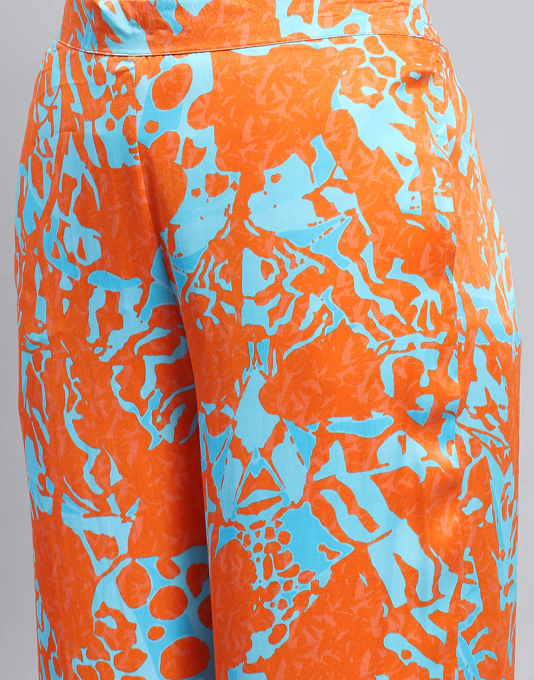 Women Rust Printed Collar Half Sleeve Cords Set - Image 7