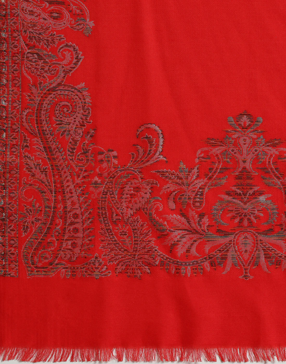 Women Rust Self Design Stole - Image 7