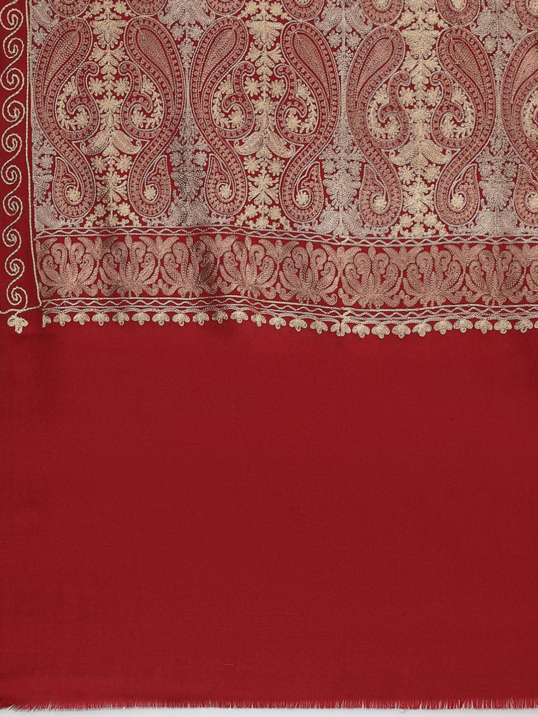 Women Rust Self Design Stole - Image 7