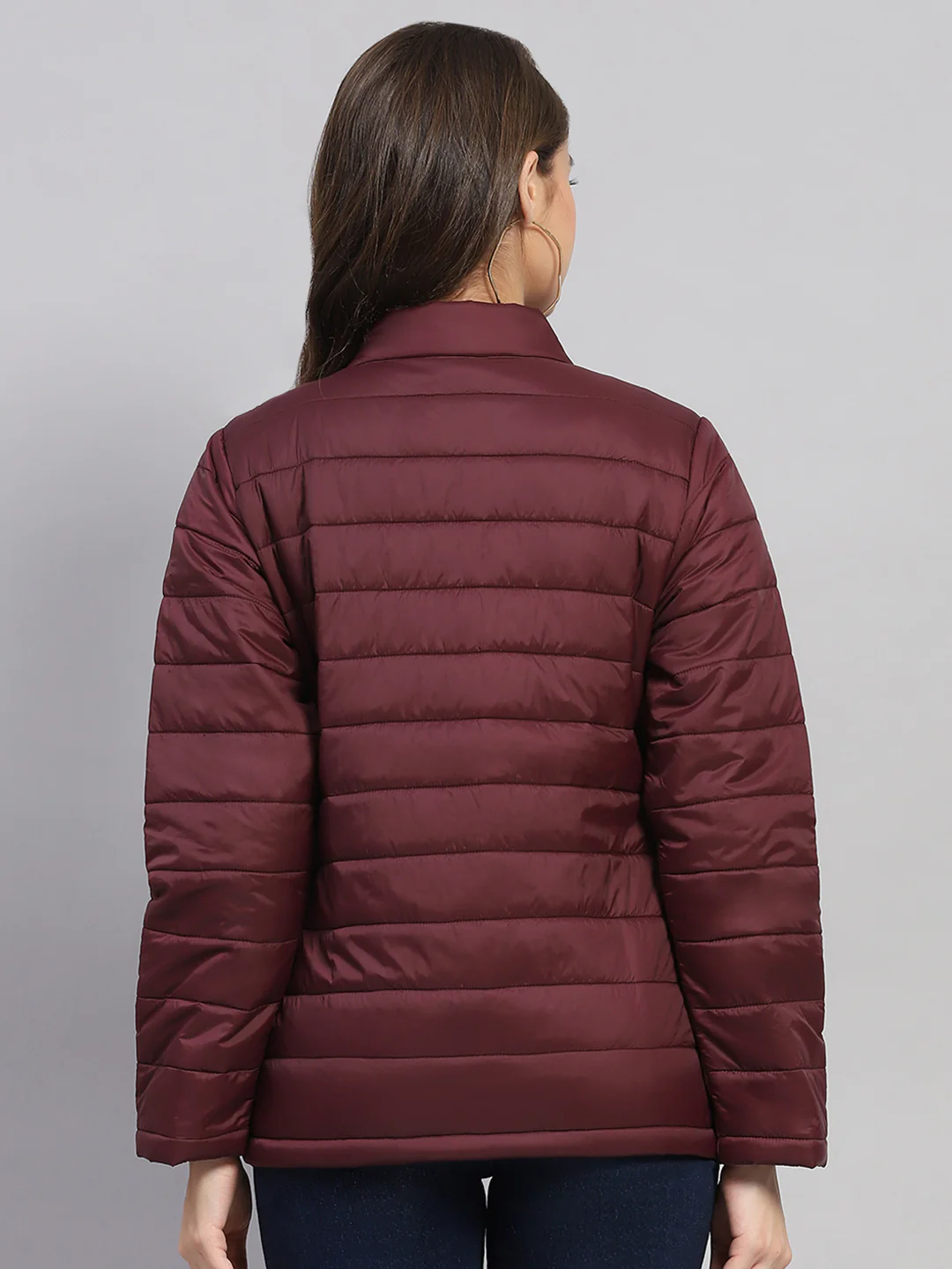 Rock.it Women Rust Solid Mock Neck Full Sleeve Jacket - Image 5