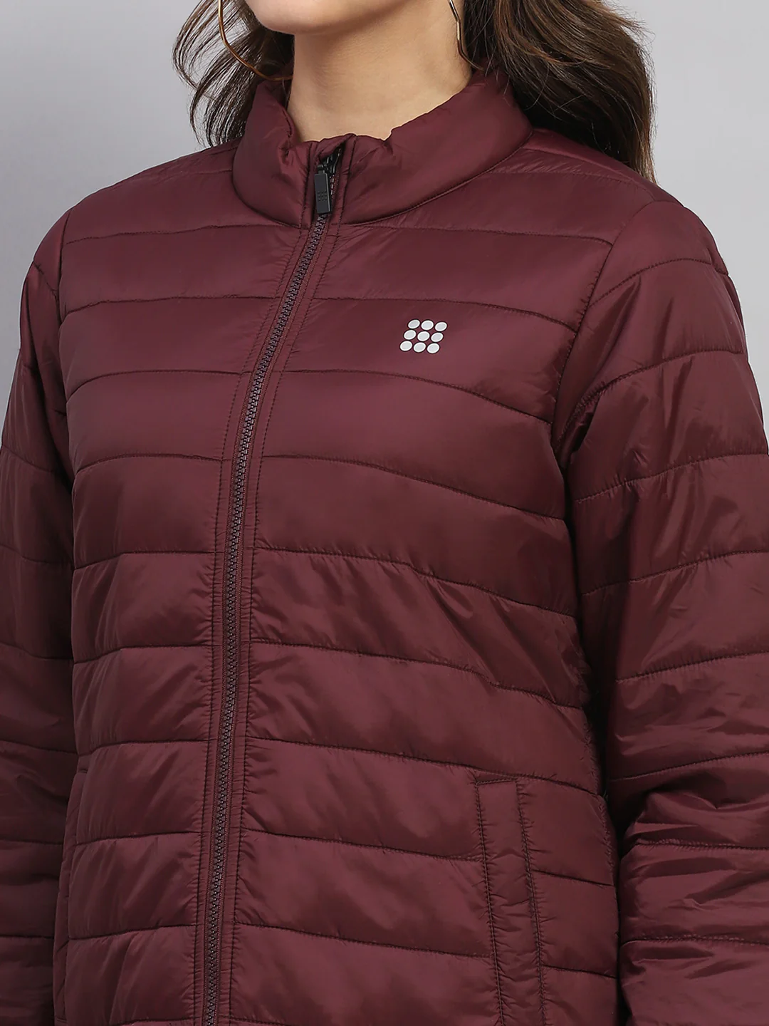 Rock.it Women Rust Solid Mock Neck Full Sleeve Jacket - Image 7