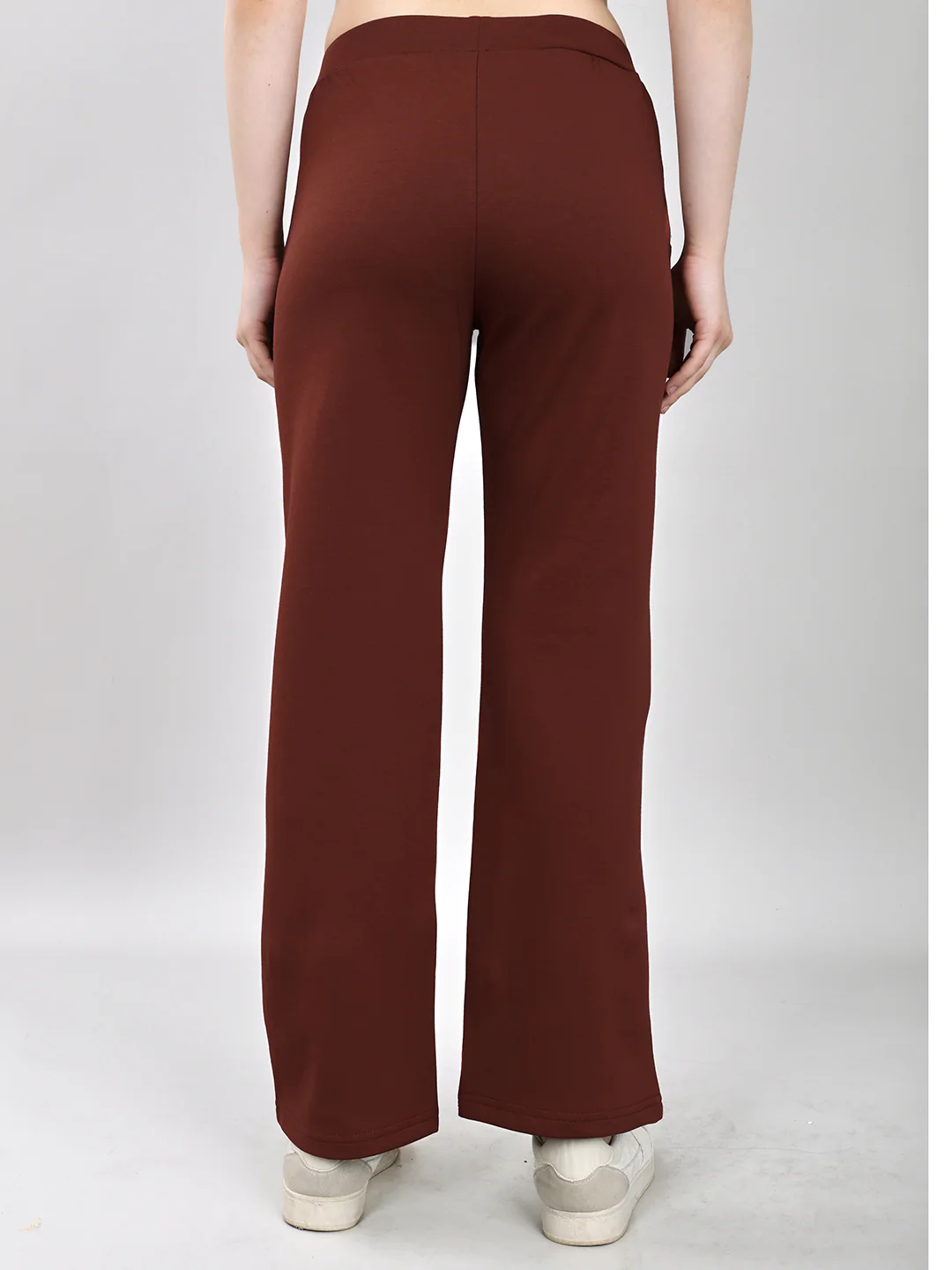 Women Rust Solid Regular Fit Lower - Image 4