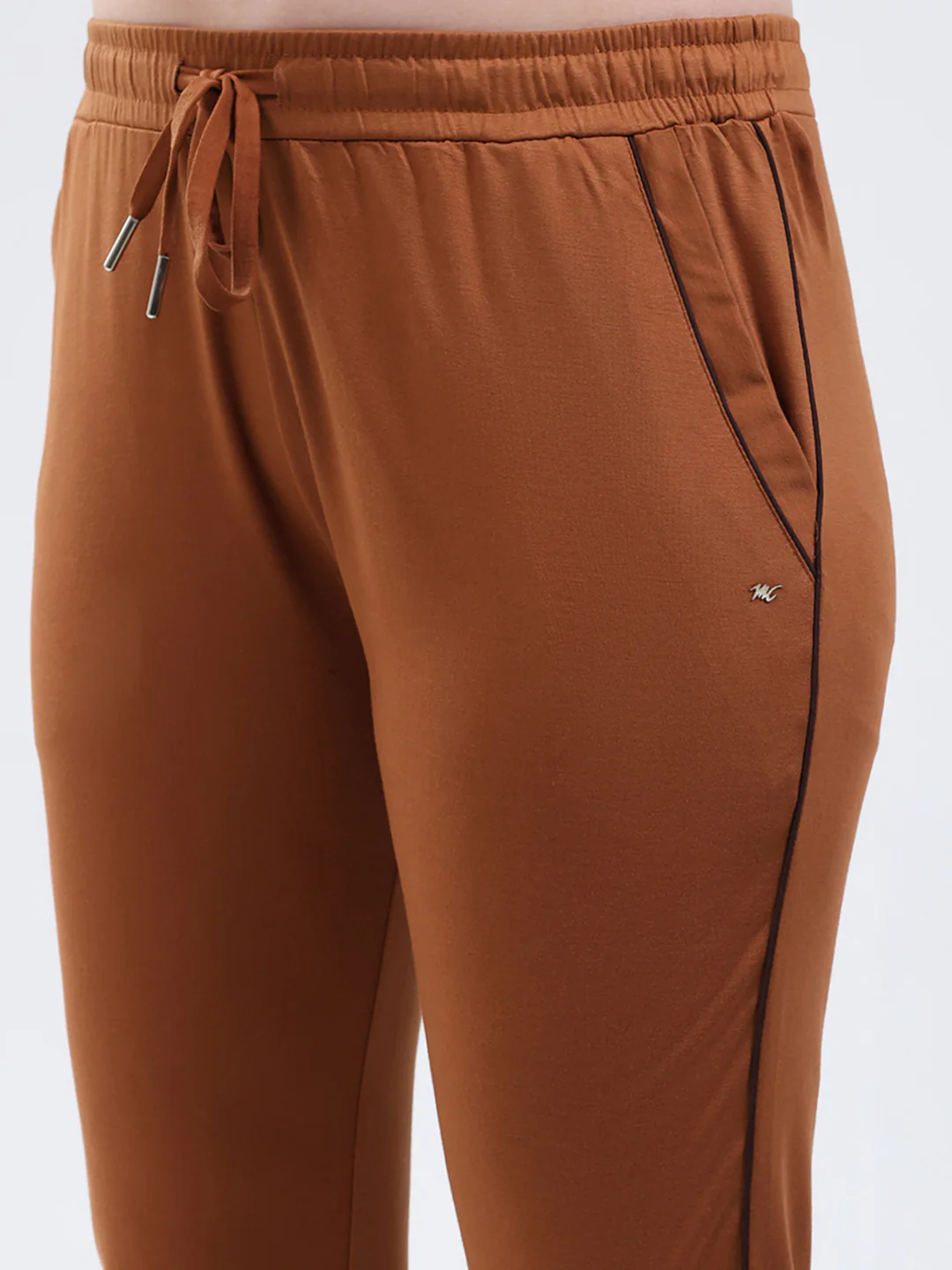 Women Rust Solid Regular Fit Winter Lower - Image 6