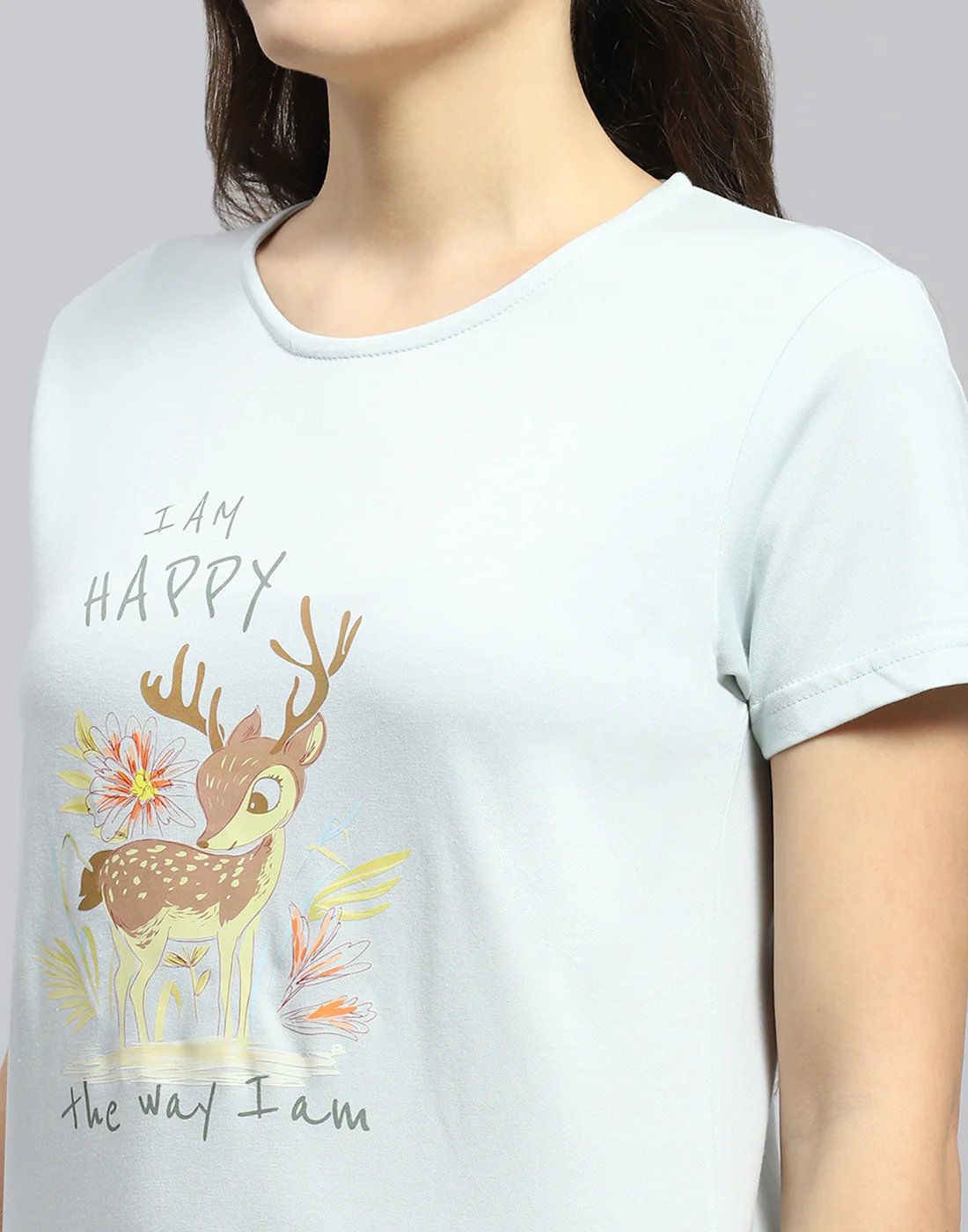Women Sea Green Printed Round Neck Half Sleeve Lower Set - Image 6
